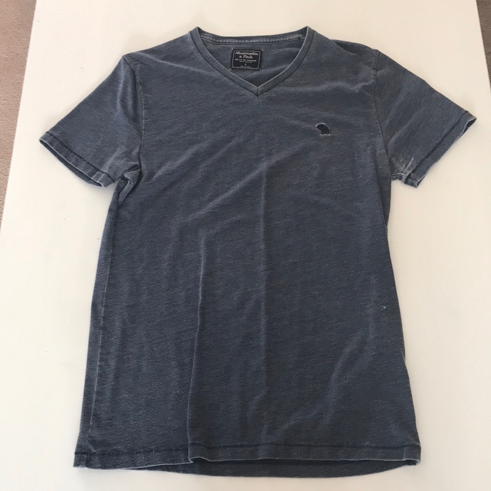 Distressed v neck tee Abercrombie and Fitch